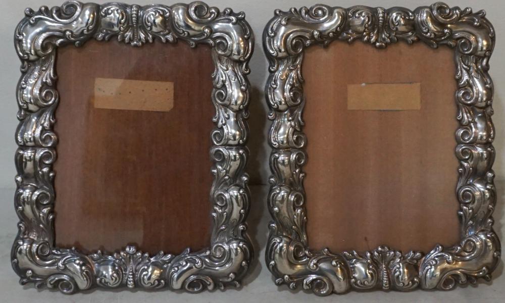 PAIR STERLING SILVER MOUNTED PICTURE