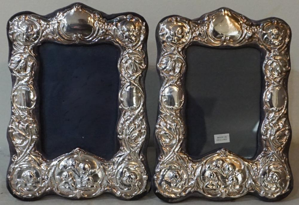 PAIR ENGLISH STERLING SILVER MOUNTED