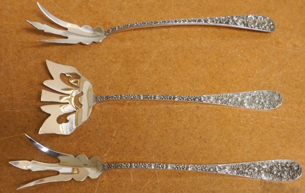 THREE STIEFF STERLING SILVER SERVING 330a18