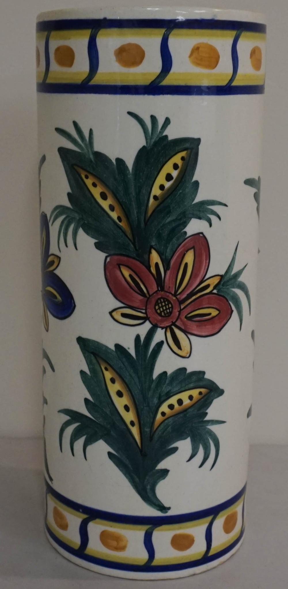 SPANISH FLORAL DECORATED CERAMIC