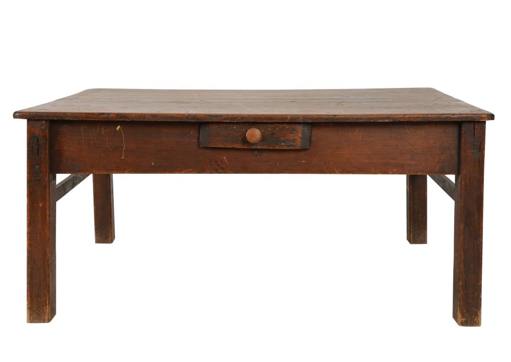 ANTIQUE PINE TABLEwith one drawer;