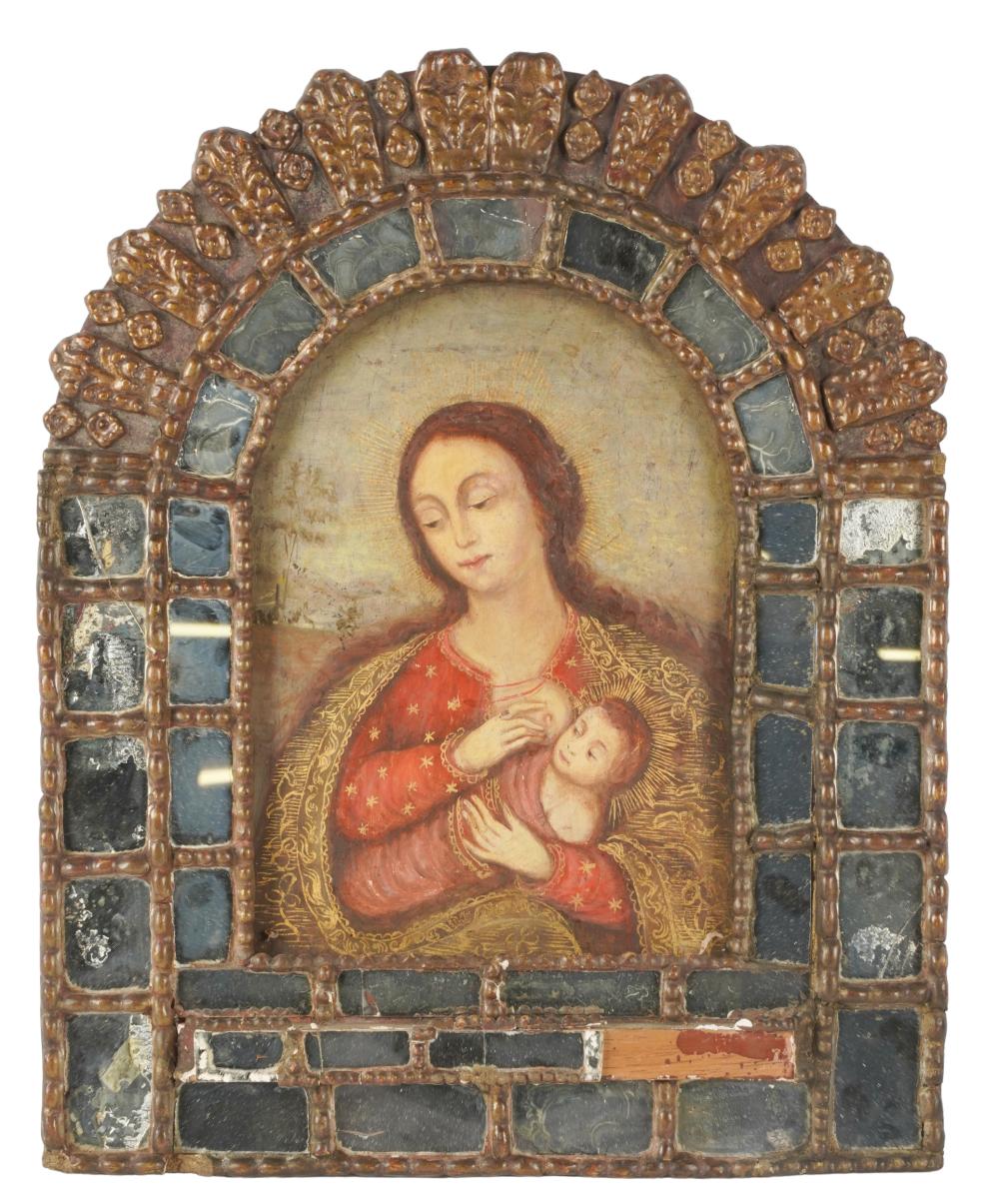 MADONNA & CHILDoil on panel; within