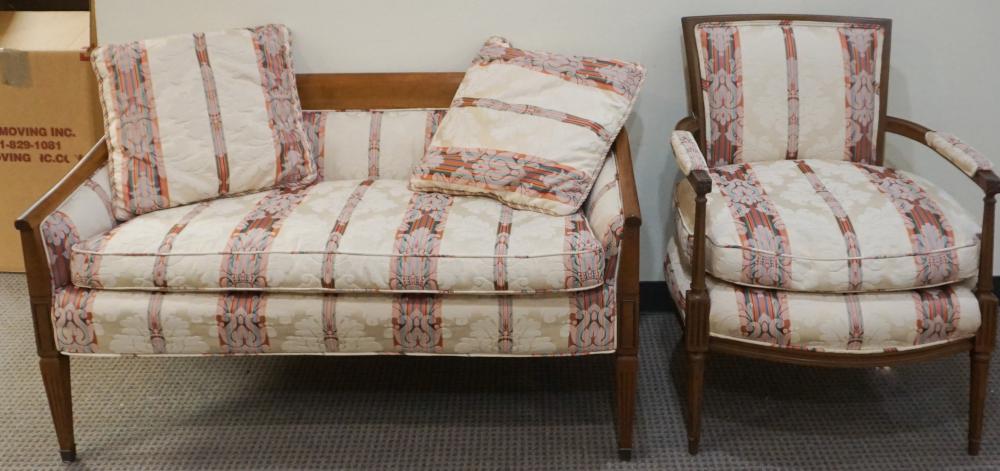 LOUIS XVI STYLE FRUITWOOD UPHOLSTERED 330b7d