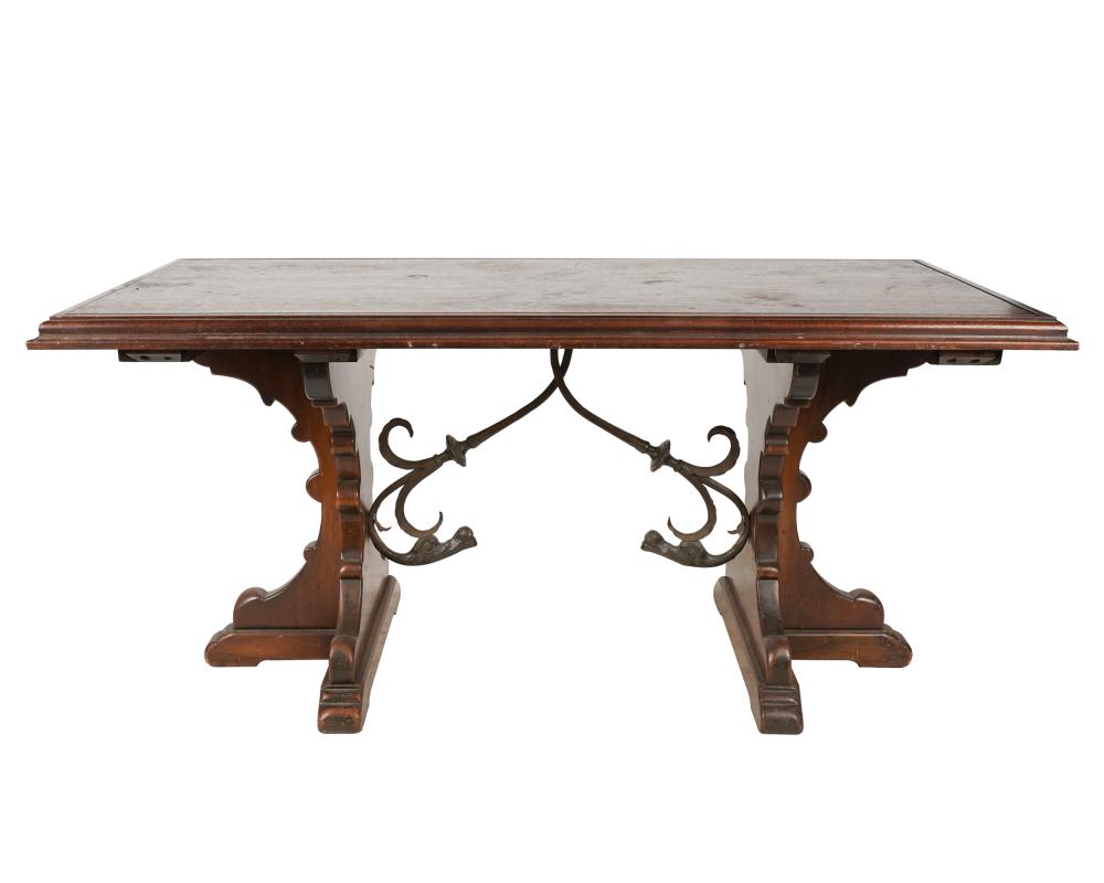 RENAISSANCE REVIVAL TRESTLE TABLEmahogany 330b9a