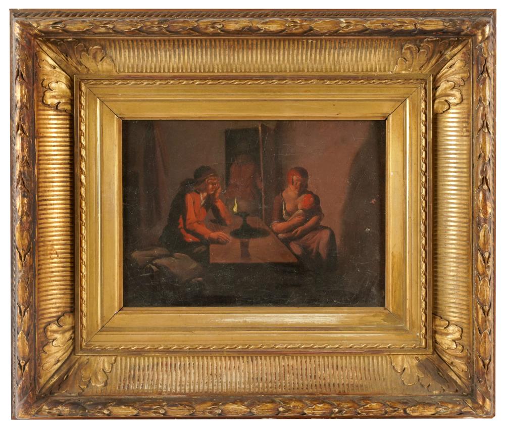 19TH CENTURY FIGURES IN INTERIORoil 330be8