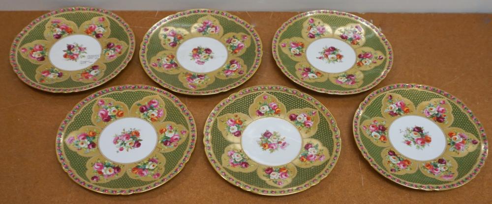 SIX COPELAND SPODE GILT AND FLORAL 330bfa