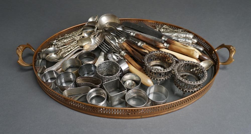 COPPER GALLERY TRAY WITH ASSORTED 330c24