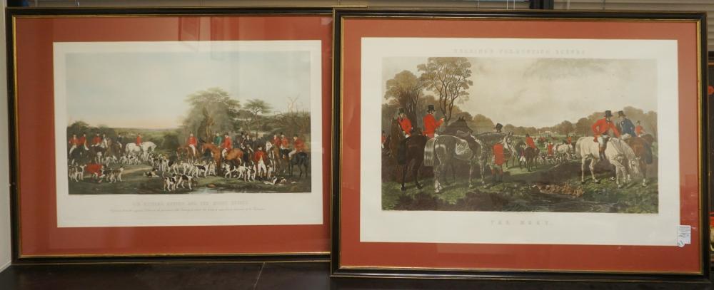 FOX HUNTING TWO COLOR ENGRAVINGS 330cbc