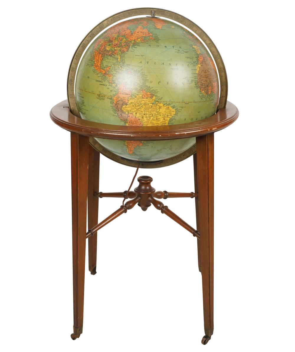 TERRESTRIAL GLOBE ON STANDwired