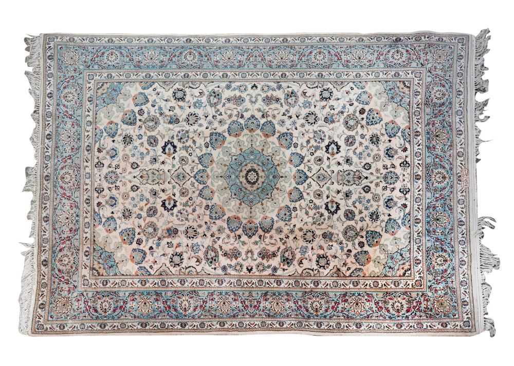 SIGNED PERSIAN RUGKashan; wool