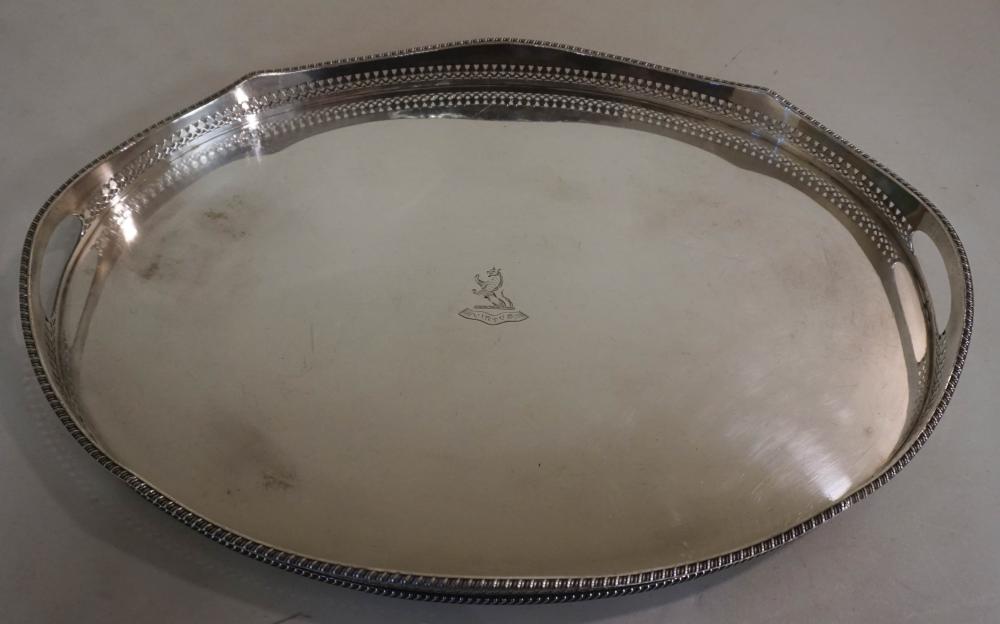 ENGLISH SILVERPLATE GALLERY TRAY  330d34
