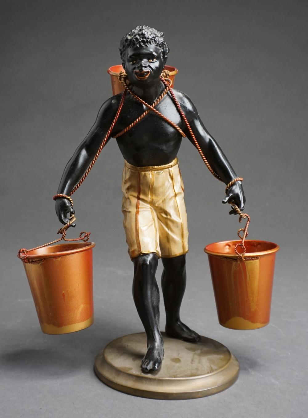 COLD PAINTED BRONZE MOOR FIGURAL