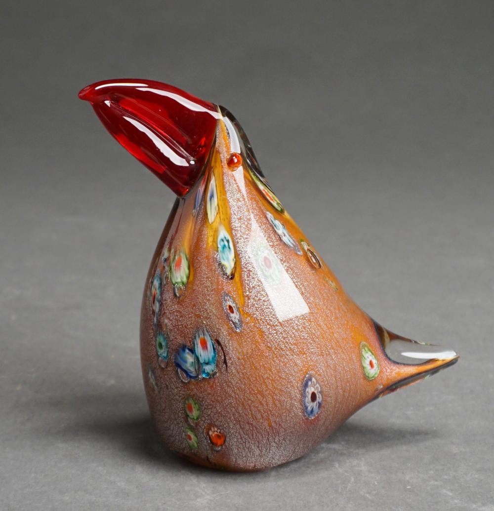 MURANO GLASS FIGURE OF A BIRD  330e50