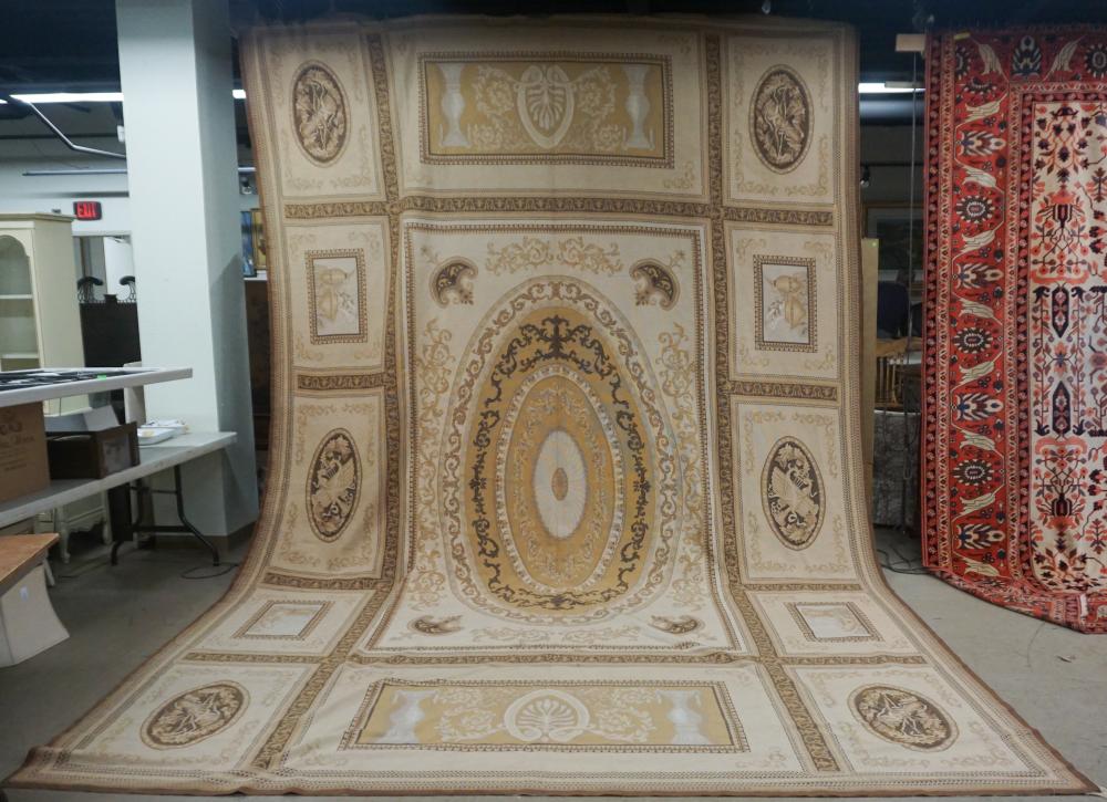 AUBUSSON RUG APPROX 18 FT X 12 330ece