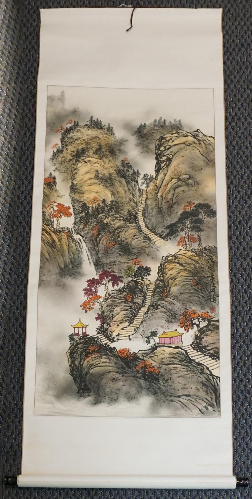 CHINESE INK AND COLOR HANGING SCROLLChinese 330ee7