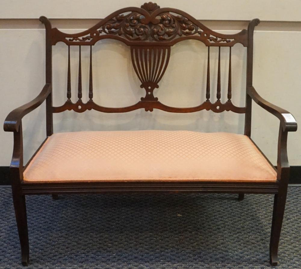 REGENCY STYLE MAHOGANY UPHOLSTERED 330f25