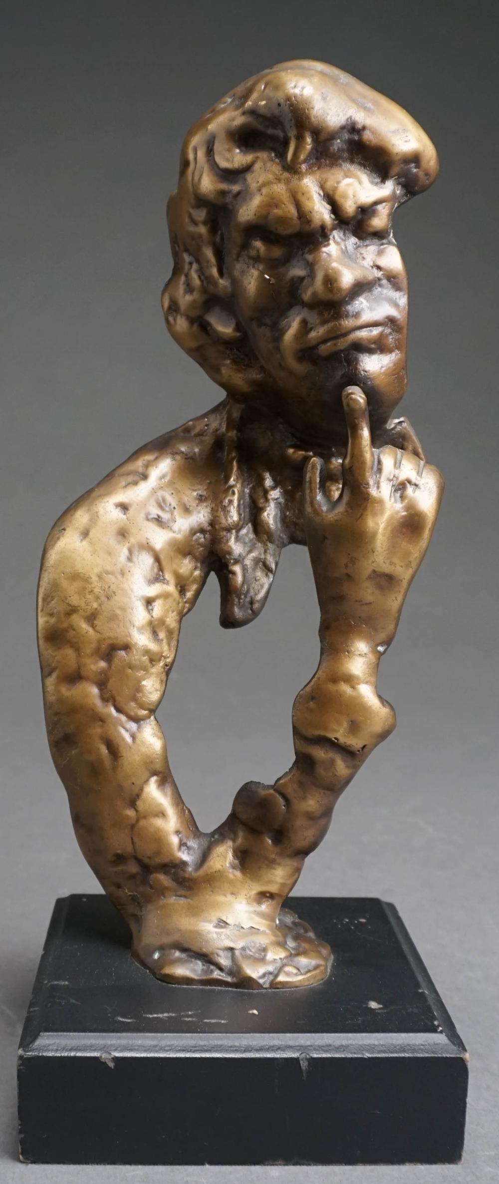 CONTEMPORARY PATINATED METAL FIGURE