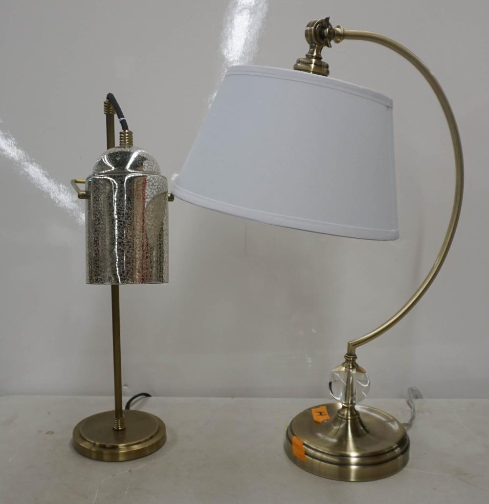 TWO CONTEMPORARY BRASS ADJUSTABLE