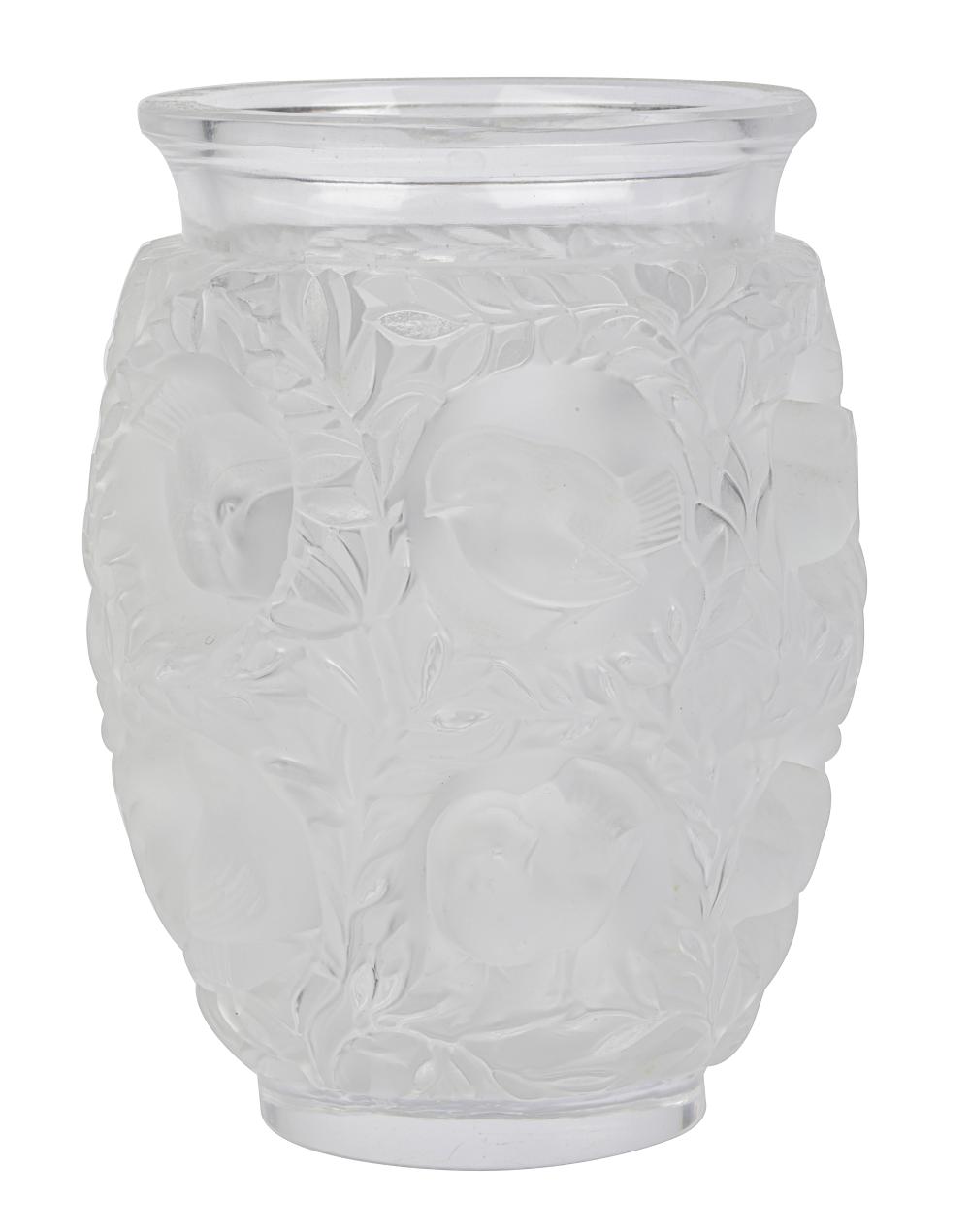 LALIQUE "BAGATELLE" GLASS VASEsigned