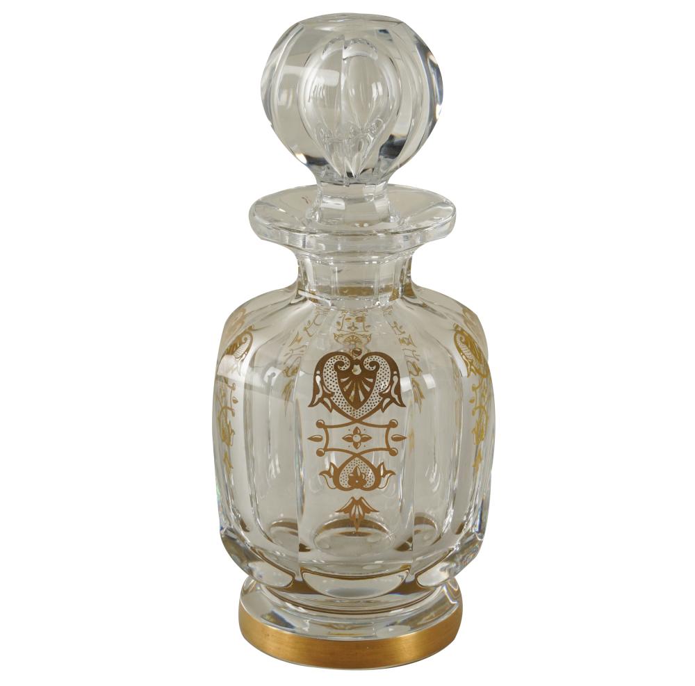 BACCARAT GILT CRYSTAL PERFUME BOTTLEmarked 331054