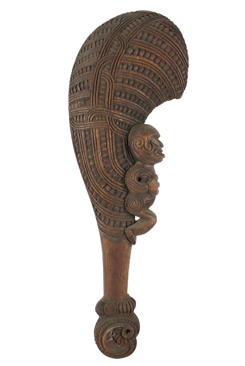 POLYNESIAN DECORATIVE WOOD HOOKunsigned  3310a6