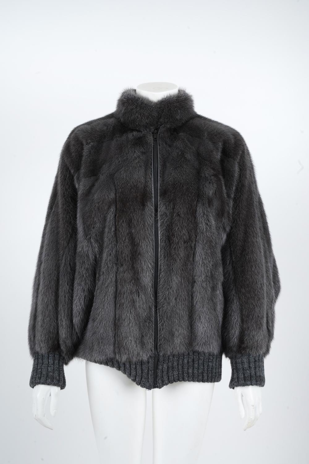 CHRISTIAN DIOR FUR JACKETgray  3311c8