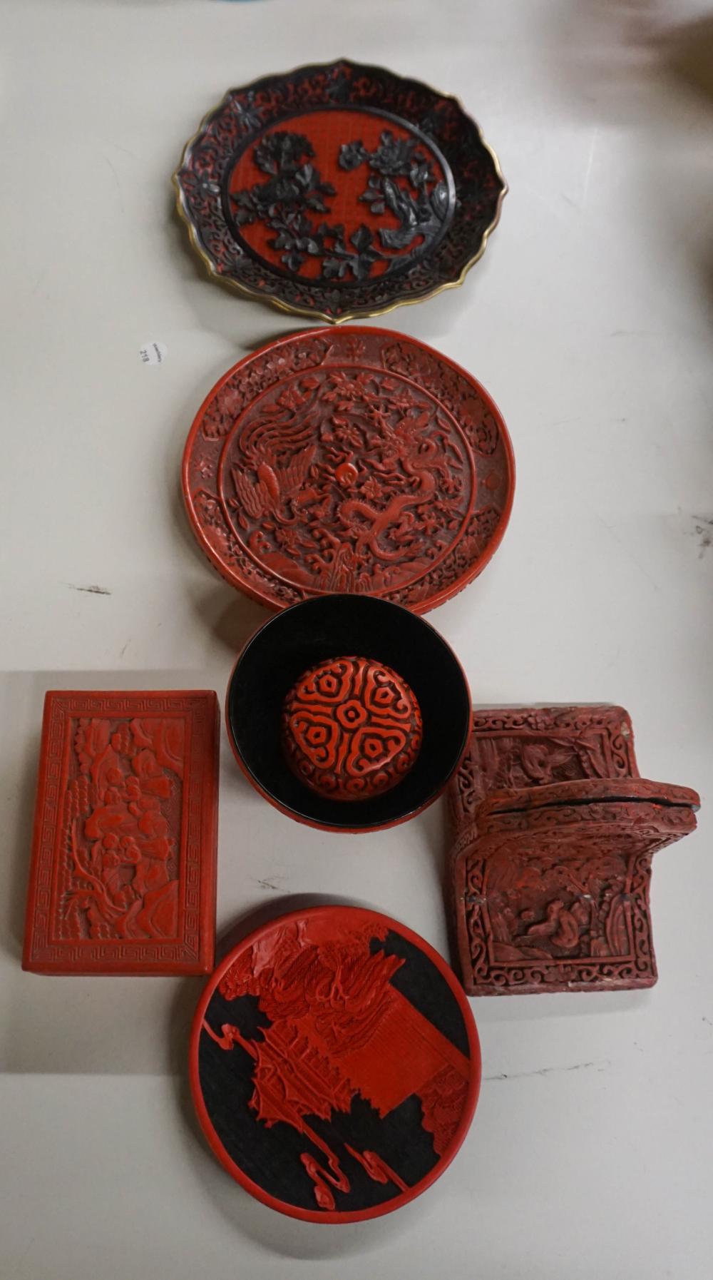 COLLECTION OF CHINESE CINNABAR 3311df