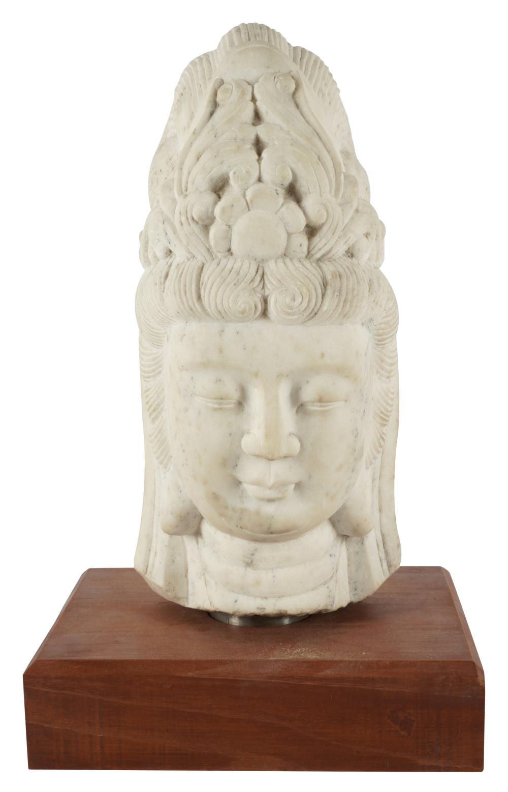 CARVED STONE GUANYIN HEADunsigned  3311f1