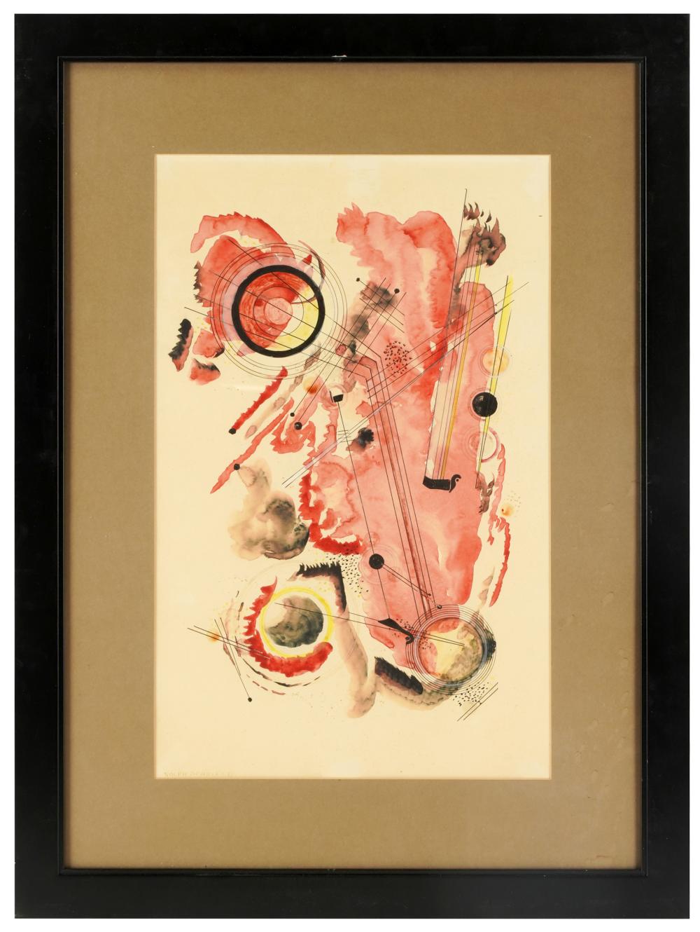 ROLPH SCARLETT 1889 1984 ABSTRACTwatercolor 3311f4
