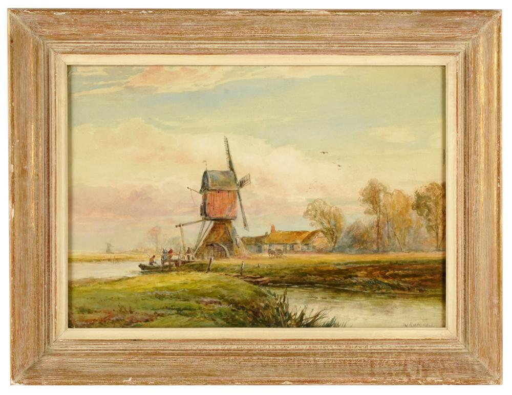 WILLIAM RAMSEY: WINDMILLwatercolor