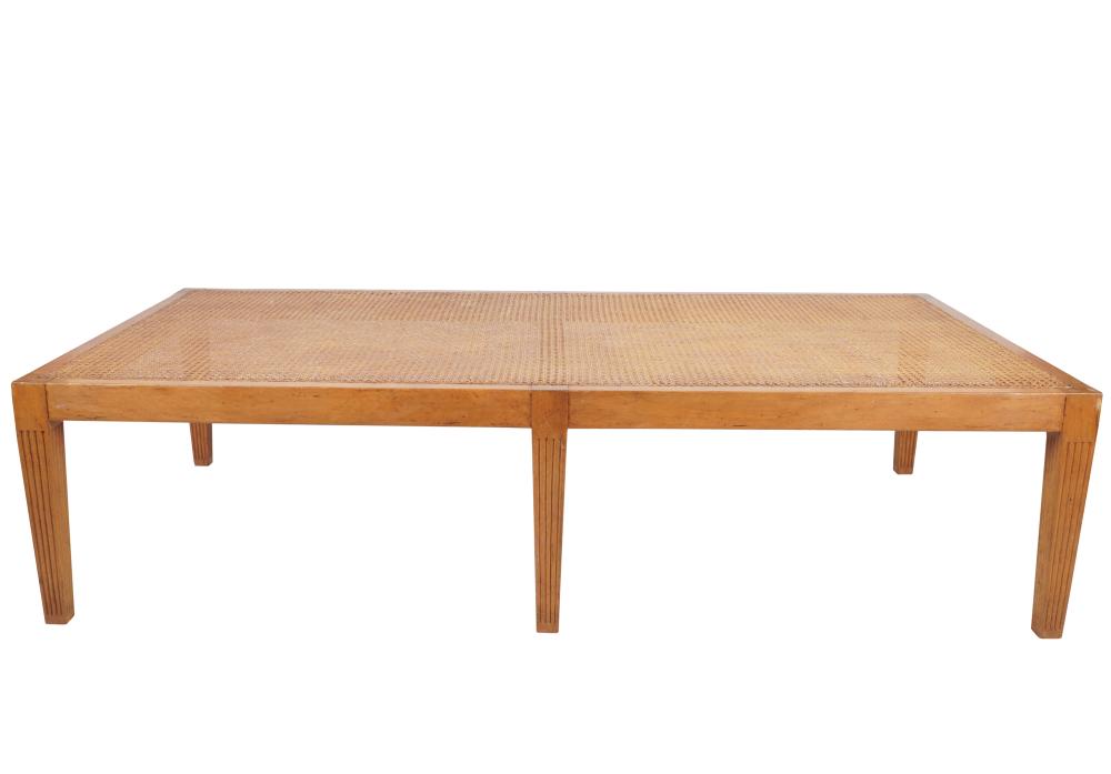 ROSE TARLOW CANED COFFEE TABLEunsigned;