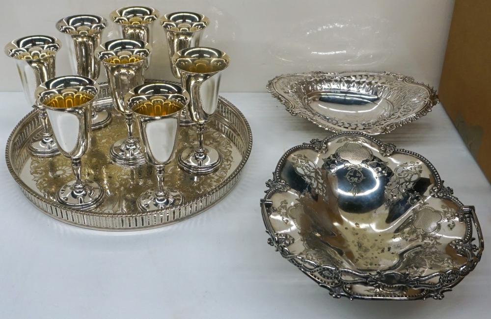 EIGHT HARTS SILVERPLATE GOBLETS
