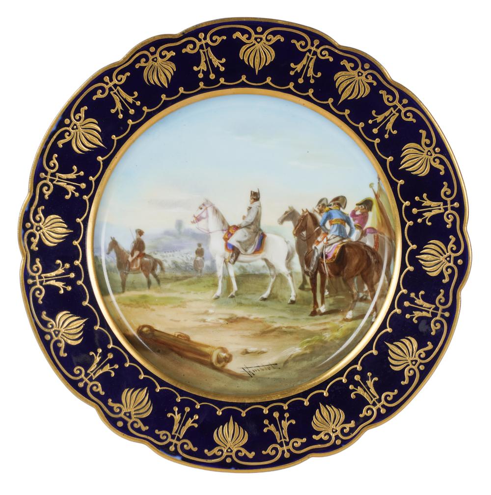 SEVRES PORCELAIN CABINET PLATEpainted