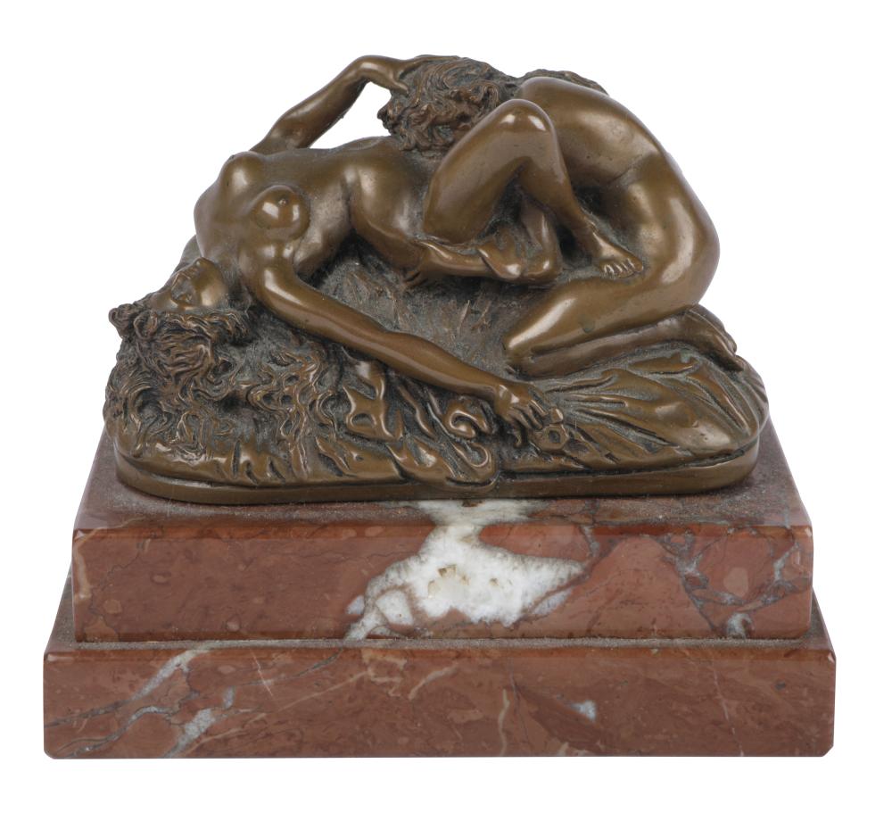 BRONZE NUDE FIGURAL GROUPunsigned  3312bd