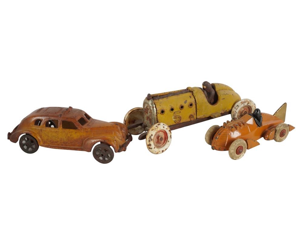 THREE IRON TOY CARScomprising one Hubley