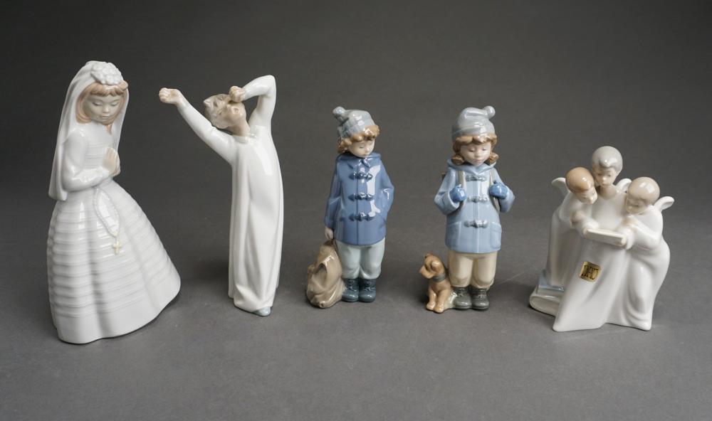 GROUP OF FIVE NAO PORCELAIN FIGURES 33134a