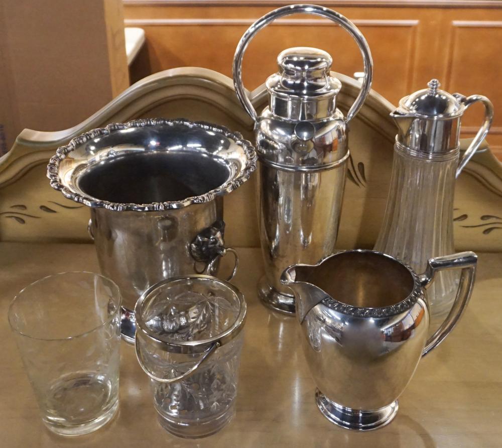 GROUP OF SILVERPLATE PITCHERS AND 331358
