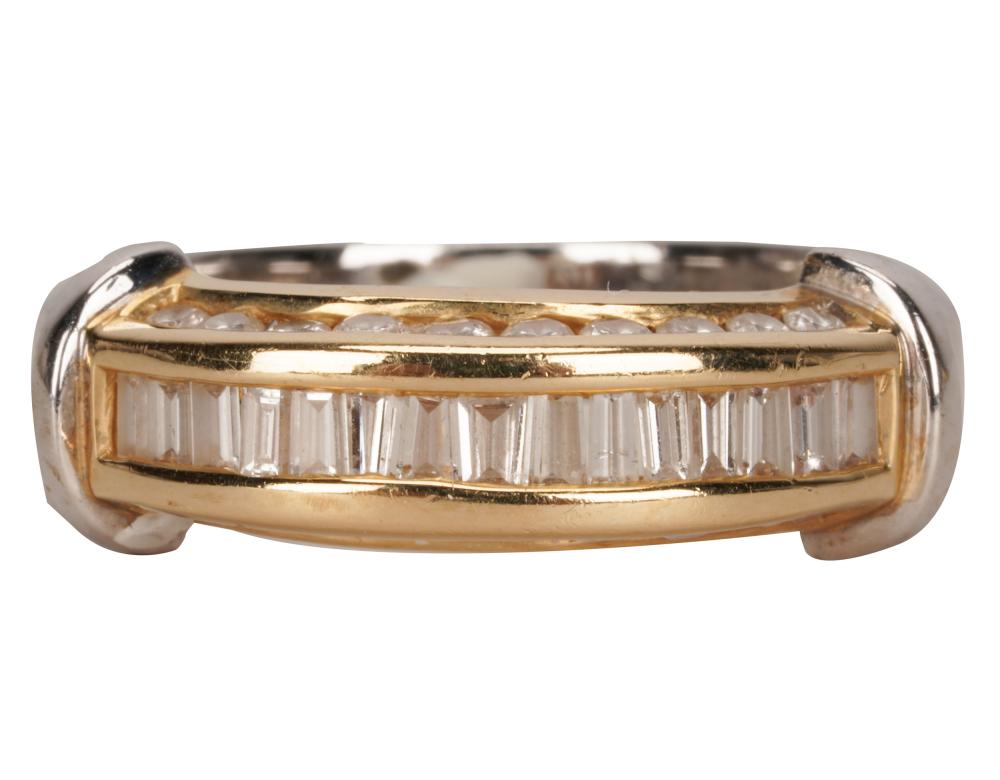 14 KARAT GOLD DIAMOND BAND RINGContaining 3313c8