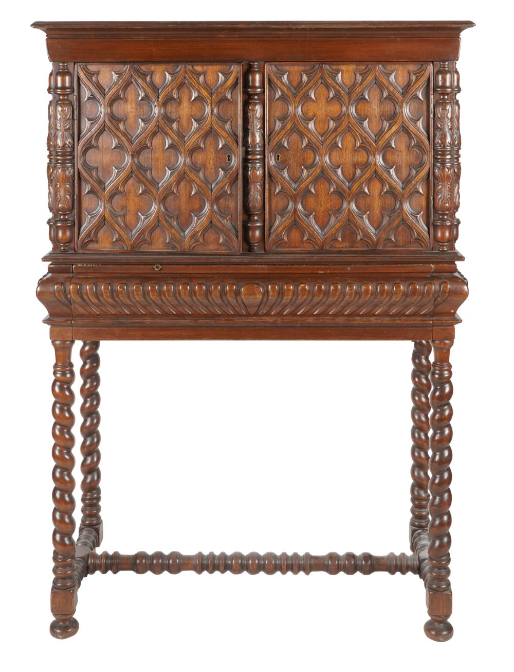 GOTHIC REVIVAL-STYLE CARVED OAK