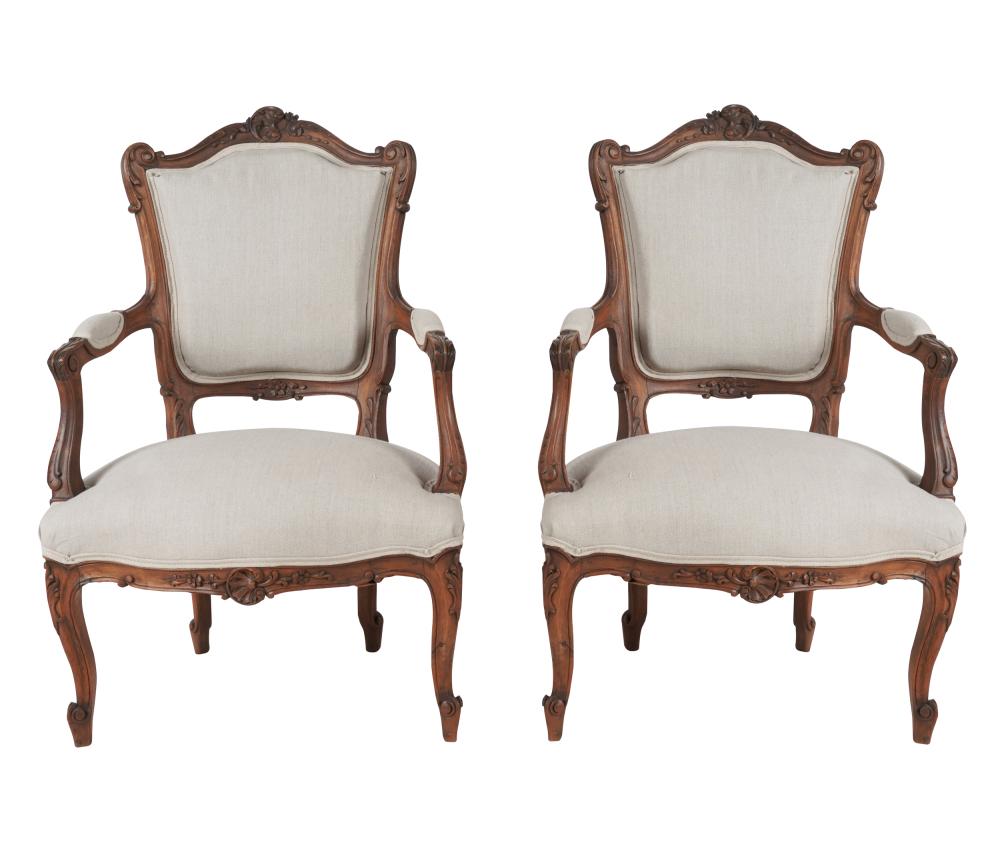 PAIR OF ROCOCO-STYLE FAUTEUILSeach