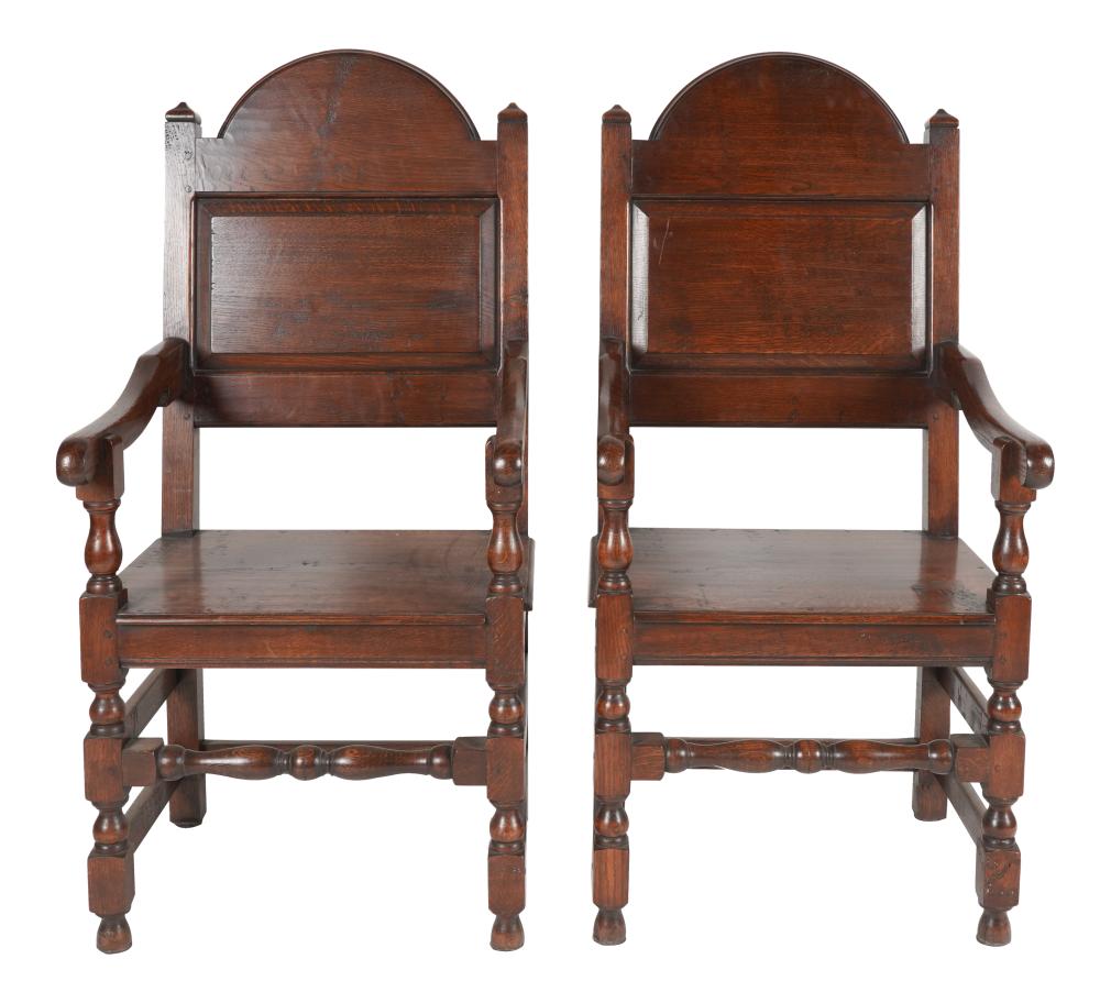 PAIR OF JACOBEAN REVIVAL CARVED