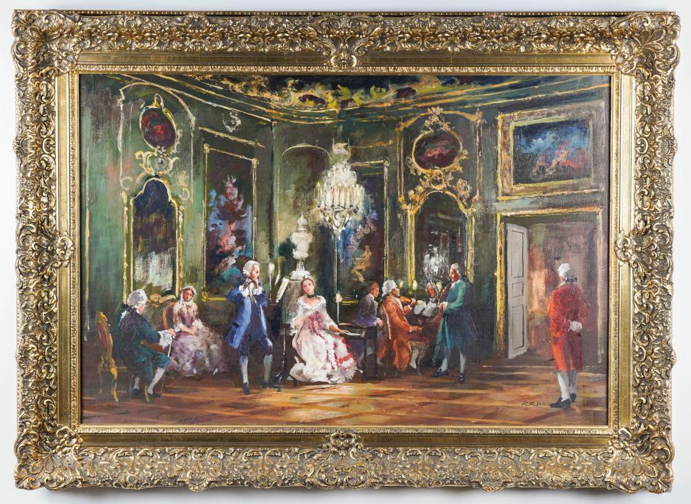 20TH CENTURY FIGURES IN A ROCOCO 331450