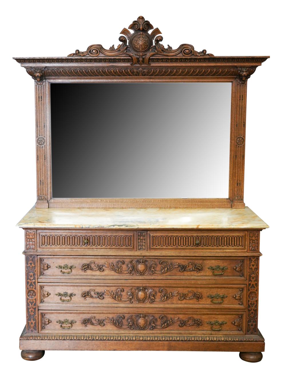 RENAISSANCE REVIVAL CARVED OAK 33148c