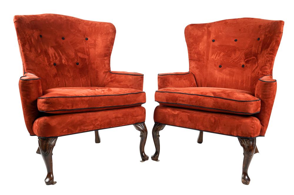 PAIR OF WING CHAIRS20th century;