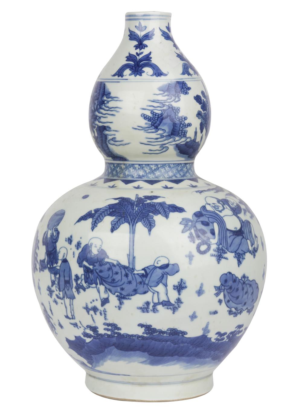 CHINESE BLUE & WHITE DOUBLE GOURD