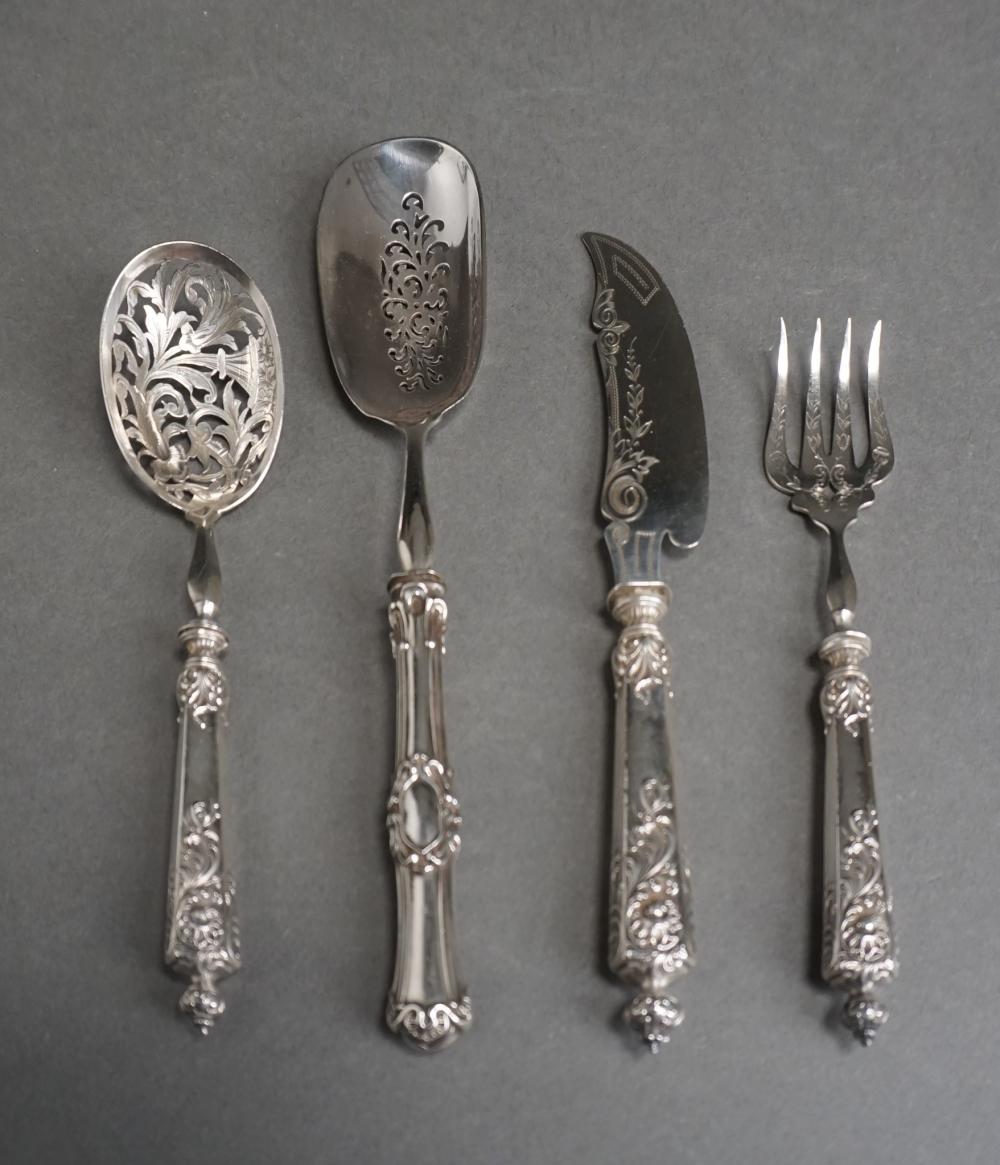 FRENCH 950 SILVER FOUR PIECE SERVING 3314f2