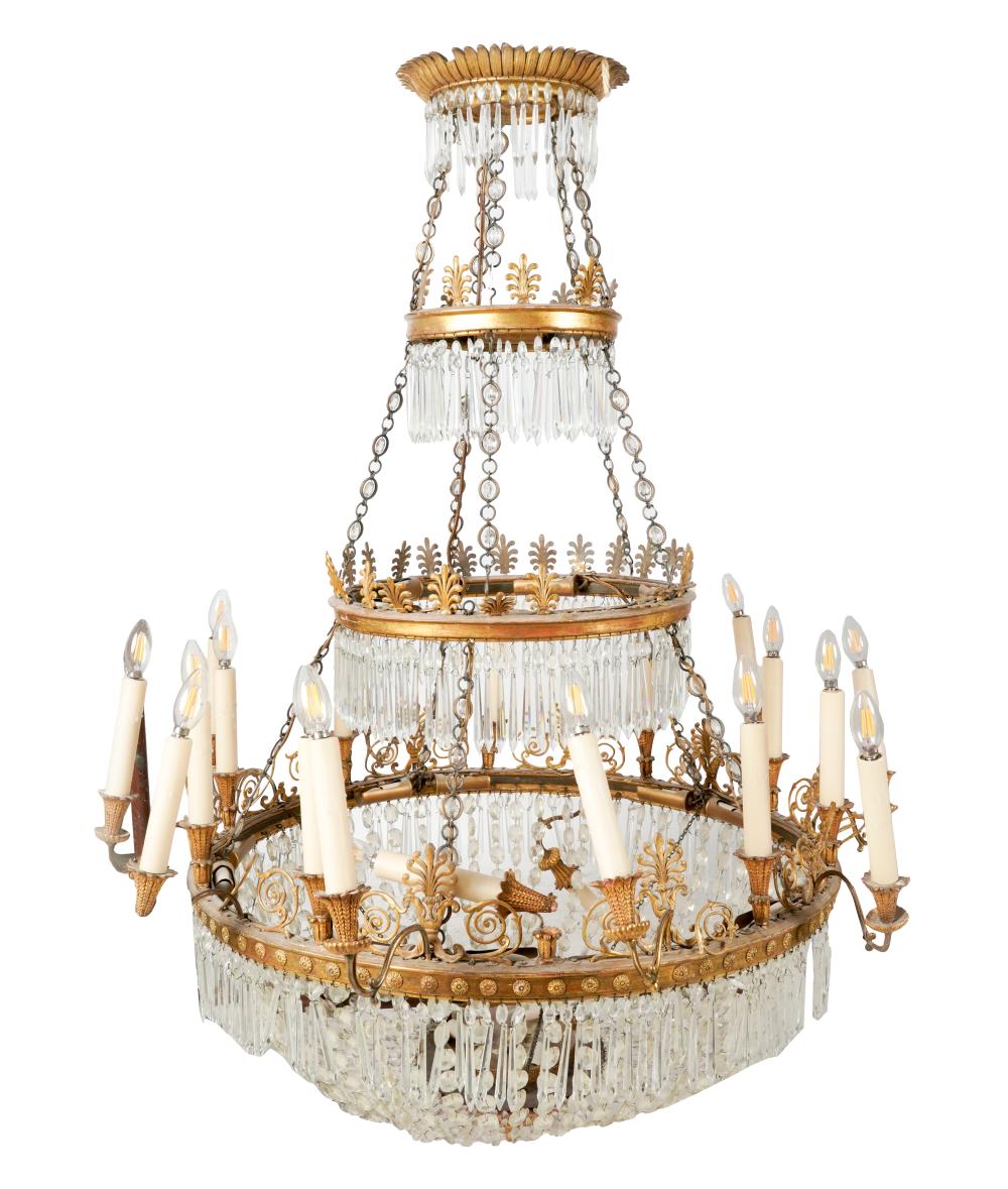 EMPIRE STYLE GILT METAL GLASS 33151b