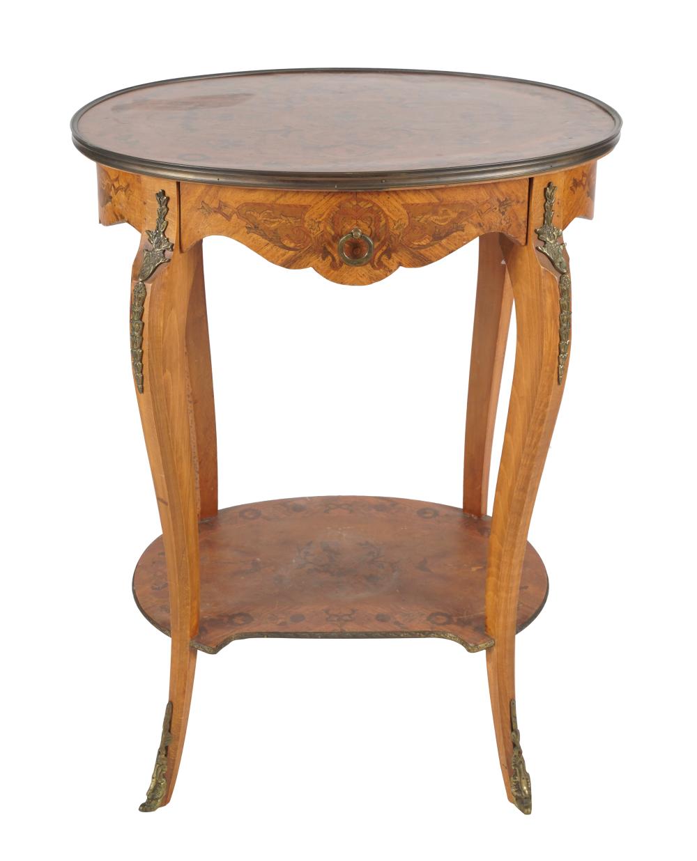 MARQUETRY INLAID OCCASIONAL TABLE20th 33155d