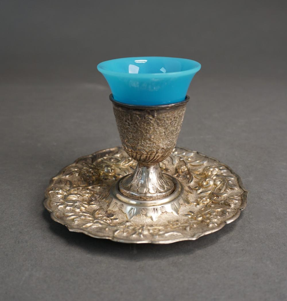 CHASED TESTED SILVER ZARF CUP WITH 3315ce