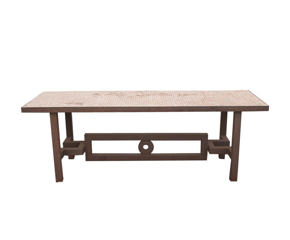 IRON PATIO TABLEthe cement top 331609